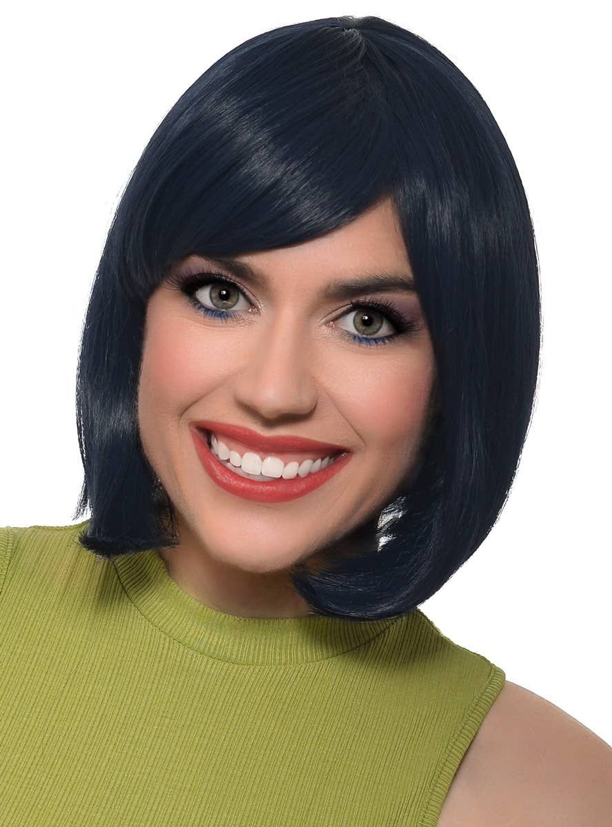 Midnight Blue Black Heat Resistant Bob Fashion Wig with Fringe V1191-HC-YG-05440