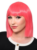 Short Strawberry Pink Heat Resistant Bob Fashion Wig with Fringe V1191-HC-YG-05443