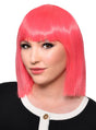 Short Strawberry Pink Heat Resistant Bob Fashion Wig with Fringe V1191-HC-YG-05443