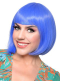 Short Cobalt Blue Heat Resistant Bob Fashion Wig with Fringe V1191-HC-YG-05445