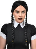 Wednesday Addams Womens Braided Halloween Costume Wig V1191-HC-YG-05480-A