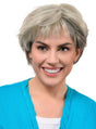 Deluxe Short Ash Blonde and Grey Blend Womens Costume Wig V1191-HC-YG-05484-A