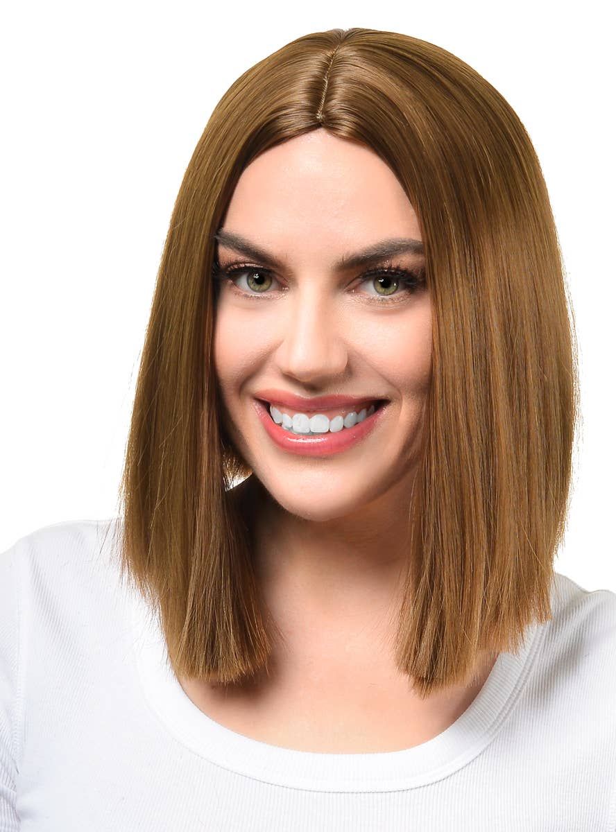 Natural Brown Womens Deluxe Heat Resistant Bob Costume Wig V1191-HC-YG-05488