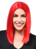 Vibrant Red Womens Deluxe Heat Resistant Bob Costume Wig V1191-HC-YG-05489