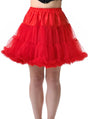 Fluffy Red Thigh Length Womens Plus Size Petticoat V1191-HC-ZT-03051X-XLARGE
