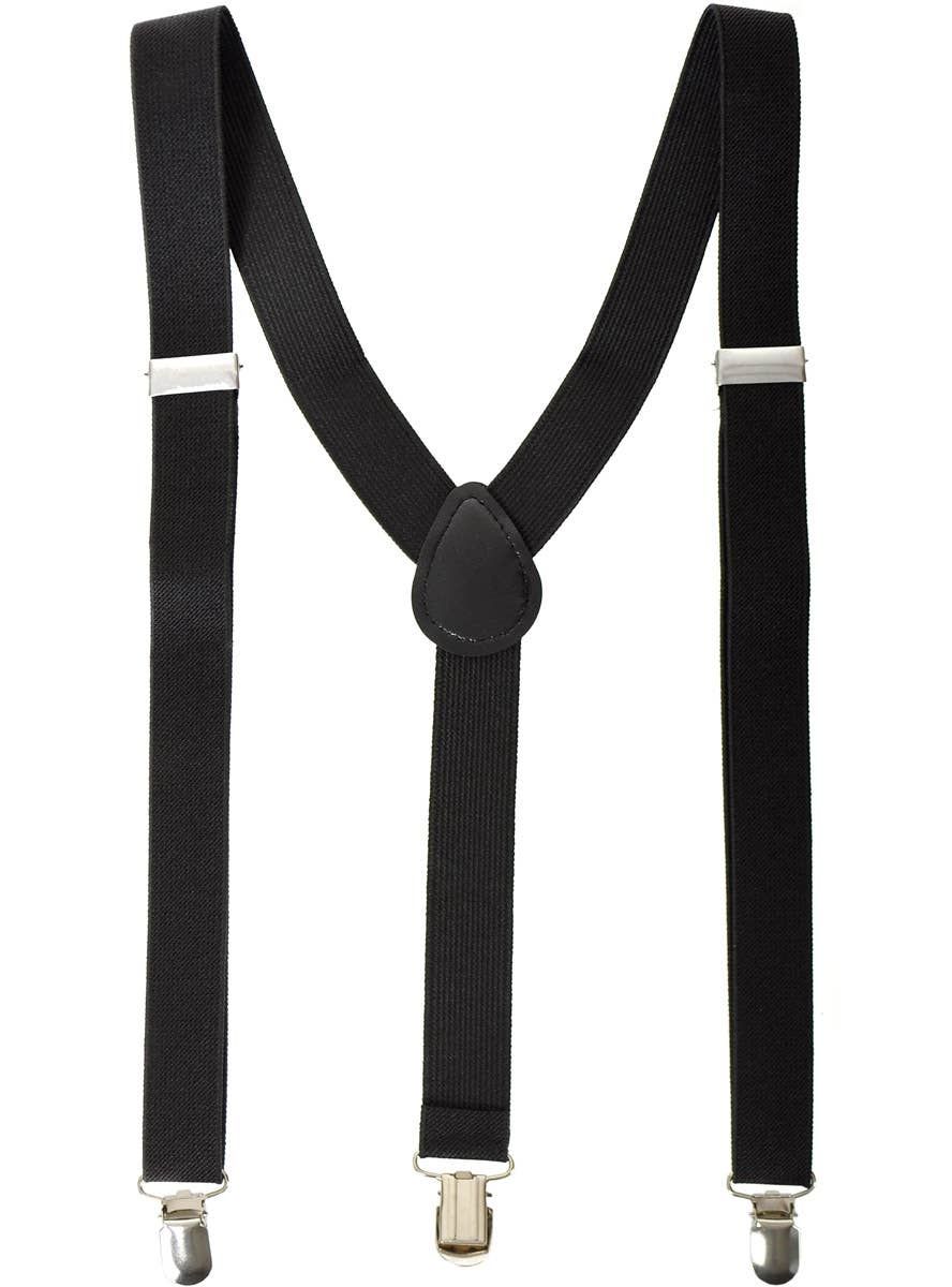Adjustable Stretchy Black Costume Suspenders V1191-HC-ZT-04094