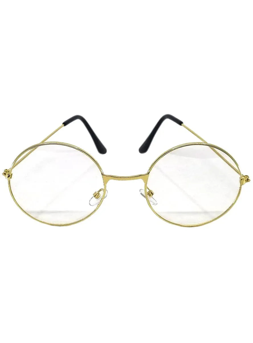 Round Gold Frame Clear Lens Costume Glasses V1191-HC-ZT-04121