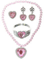 Light Pink 4 Piece Girls Princess Jewellery Set V1191-HC-ZT-04130