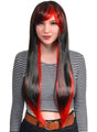 Ruby Extra Long Straight Black and Red Womens Costume Wig V1191-HC-ZT-05269