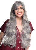 Tatiana Womens Extra Long Wavy Silver Costume Wig V1191-HC-ZT-05272