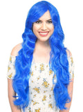 Kali Extra Long Wavy Royal Blue Womens Costume Wig V1191-HC-ZT-05282