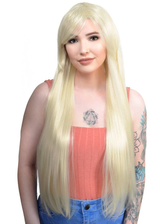 Lilly Light Blonde Womens Long Straight Costume Wig V1191-HC-ZT-05308