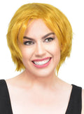Short Golden Blonde Pixie Cut Womens Costume Wig V1191-HC-ZT-05315