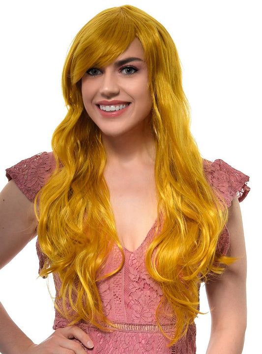 Ryleigh Long Wavy Golden Ginger Womens Costume Wig V1191-HC-ZT-05407