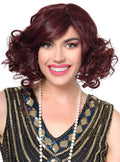 Deep Burgundy Red Womens 1920s Flapper Costume Wig V1191-HC-ZT-05453