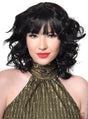 1970s Shag Style Womens Black Costume Wig with Fringe V1191-HC-ZT-05461