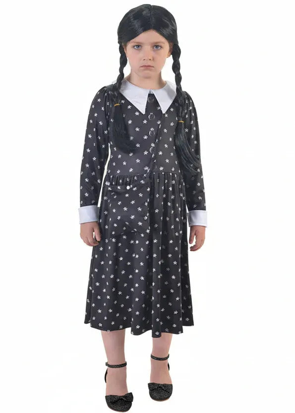 Wednesday Addams Girls Halloween Costume and Bag V1191-K-HC-ZT-0106156-10-12