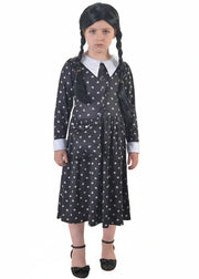 Wednesday Addams Girls Halloween Costume and Bag V1191-K-HC-ZT-0106156-6-8