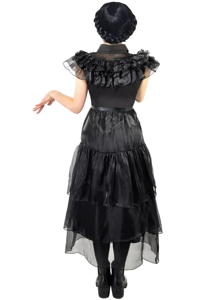 Deluxe Teen Girls Wednesday Black Party Dress Costume V1191-K-HC-ZT-0106164T-XLARGE