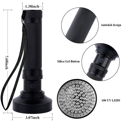 Ultraviolet Flashlights UV Detector, LED Flashlights Pet Urine Detector for Cat Urine, Stains, Bed Bug, V1192-AZ-W-0006