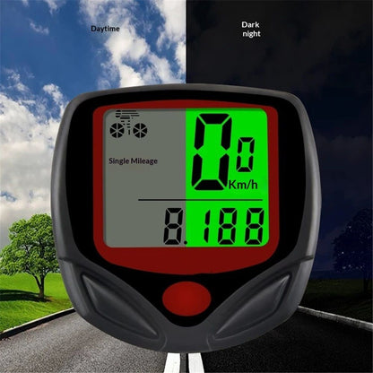 Bicycle Speedometer Odometer Wireless Cycling Computers Waterproof Cycle Bike Computer with LCD Display & V1192-AZ-W-0009