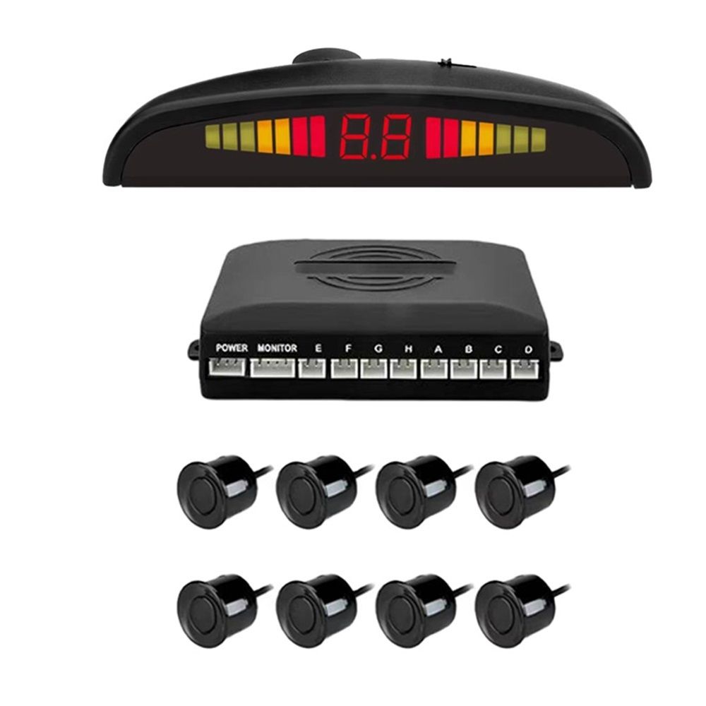 Car Reverse Parking Radar System with 8 Parking Sensors Distance Detection + LED Distance Display + Sound V1192-AZ-W-0017