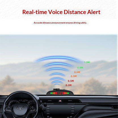 Car Reverse Parking Radar System with 8 Parking Sensors Distance Detection + LED Distance Display + Sound V1192-AZ-W-0017