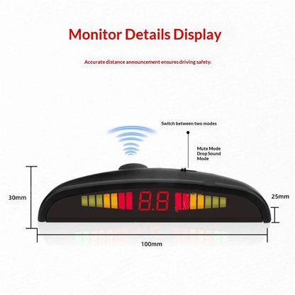 Car Reverse Parking Radar System with 8 Parking Sensors Distance Detection + LED Distance Display + Sound V1192-AZ-W-0017