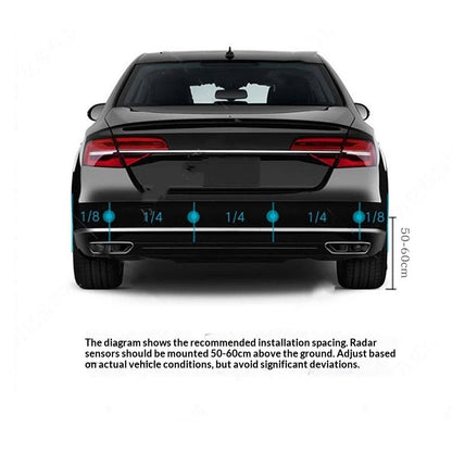 Car Reverse Parking Radar System with 8 Parking Sensors Distance Detection + LED Distance Display + Sound V1192-AZ-W-0017