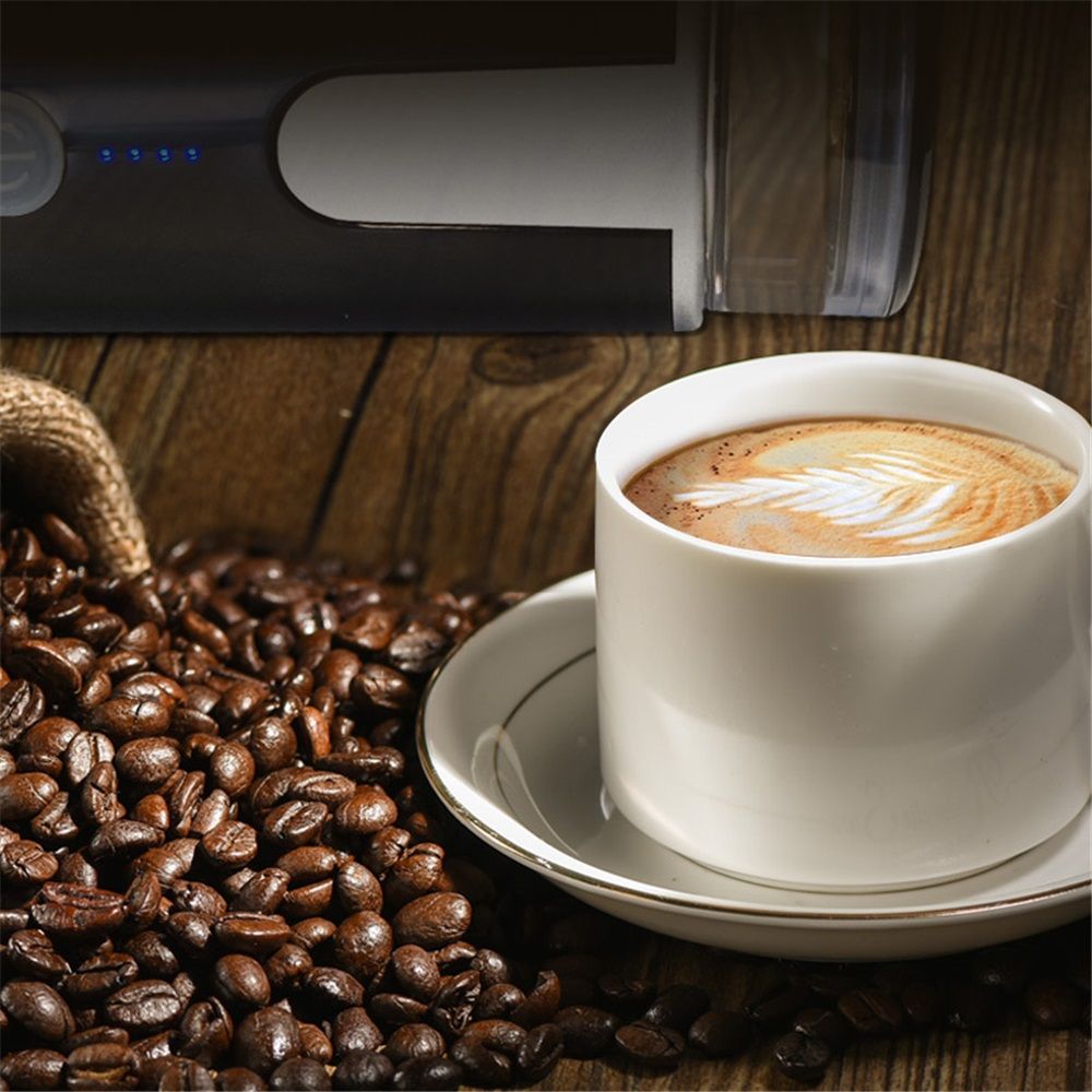 Portable Coffee Machine Ground Coffee Handheld Coffee Maker Manually Operated for Camping Hiking, Driving, V1192-AZ-W-0026
