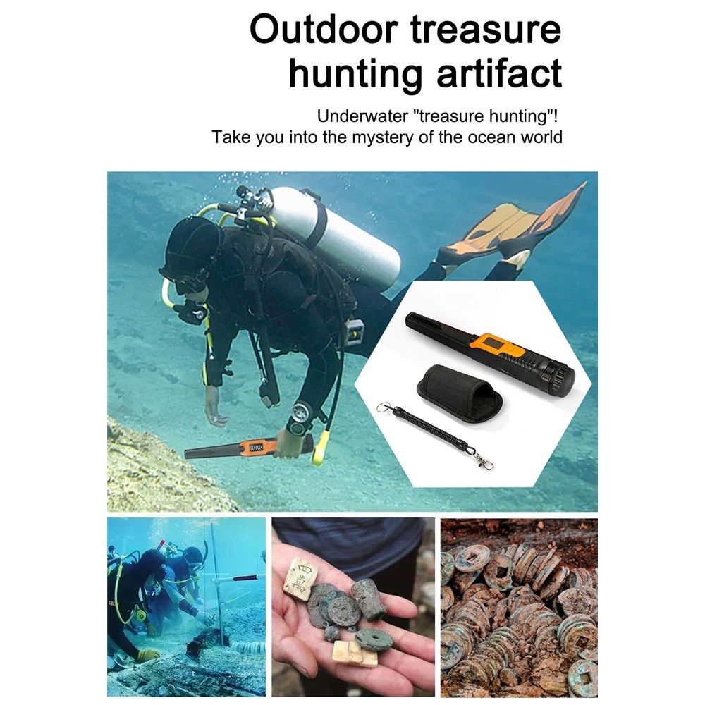 Metal Detector Pinpointer for Adults & Kids, Fully Waterproof, 360 degreesDetection Handheld Pin Pointer Wand V1192-AZ-W-0027
