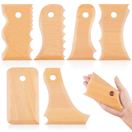 7 pcs Big Size Pottery Foot Shaper Tools Pottery Trimming Tools Ceramics Profile Rib Bundle Foot Shaper for V1192-AZ-W-0034