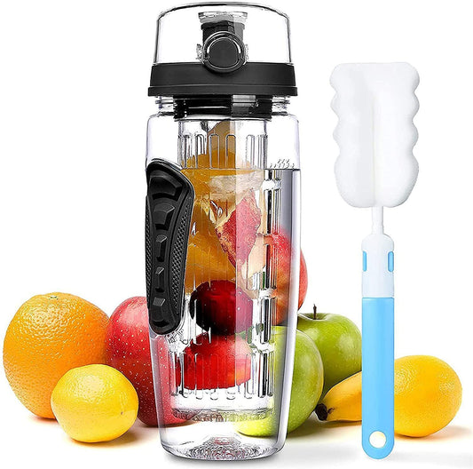 Water Bottle - 32oz - Leakproof With Full-Length Infusion Rod - Men Women's Ideal Fitness Gift Or For Gym, V1192-AZ-W-0037