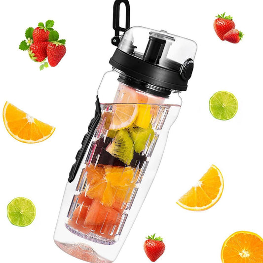 Water Bottle - 32oz - Leakproof With Full-Length Infusion Rod - Men Women's Ideal Fitness Gift Or For Gym, V1192-AZ-W-0037