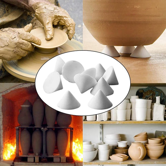 50 Pieces Pottery Kiln Nails Ceramic Refractory Support Nails High Temperature Cone Support Nails Reusable V1192-AZ-W-0039