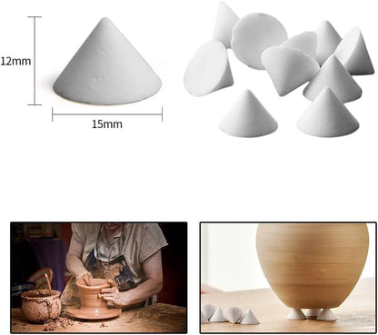 50 Pieces Pottery Kiln Nails Ceramic Refractory Support Nails High Temperature Cone Support Nails Reusable V1192-AZ-W-0039