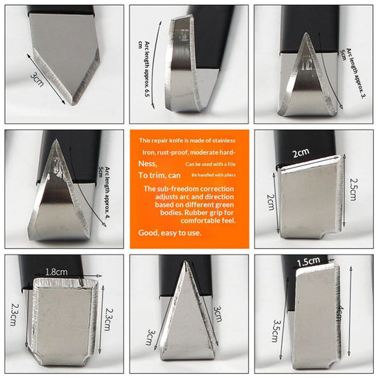 8 PCS Pottery Tools, Stainless Steel Carving Shaping Knives Clay Sculpture Hand Tools Craft Trimming Artist V1192-AZ-W-0040