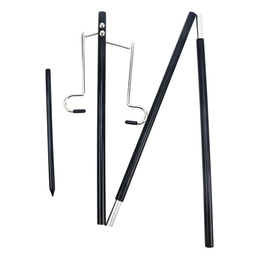 Folding Lantern Stand Pole Portable Lamp Stand Hook Collapasible Light Stand Holder for Camping Fishing V1192-AZ-W-0041