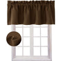Valance Curtains Blackout Solid Rod Pocket Valances for Living Room and Bedroom, 45*145cm Brown, 1 Panel V1192-AZ-W-0052