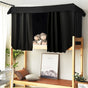 Heavy-Duty Blackout Bottom Bunk Bed Curtains Privacy Canopy Twin Size for Home Dorm, 2 Panels, Black V1192-AZ-W-0054