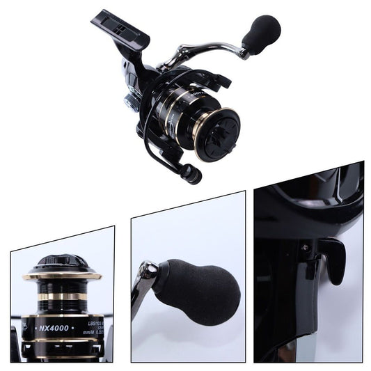 Fishing Reel, Front Drag Fishing Reel Spinning Reels Metal Spool and Handle for Saltwater and Freshwater V1192-AZ-W-0056