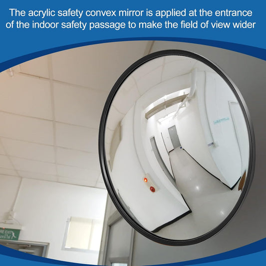 1Pcs Convex Mirror Acrylic Safety Security Traffic Corner Mirrors Adjustable Wide Angle View with Fixing V1192-AZ-W-0057