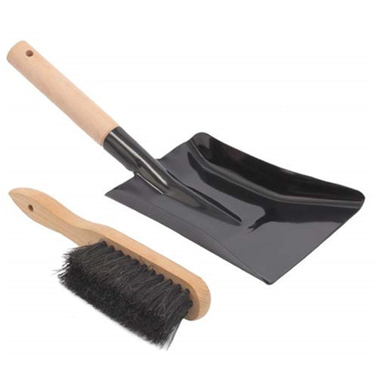 Hearth Tidy Set, Fireplace Shovel and Brush, Fireplace Tool Set, Metal Brush Pan Set, Fireplace Tools, V1192-AZ-W-0060