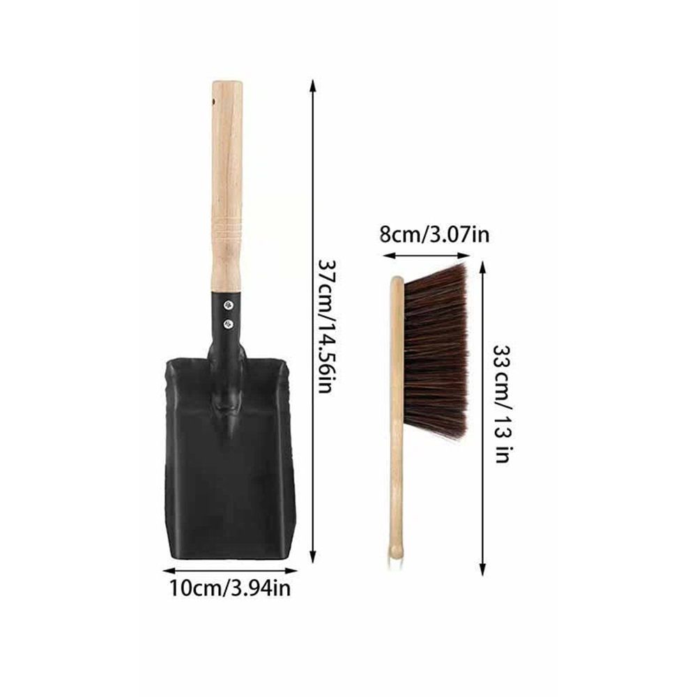 Hearth Tidy Set, Fireplace Shovel and Brush, Fireplace Tool Set, Metal Brush Pan Set, Fireplace Tools, V1192-AZ-W-0060