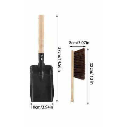 Hearth Tidy Set, Fireplace Shovel and Brush, Fireplace Tool Set, Metal Brush Pan Set, Fireplace Tools, V1192-AZ-W-0060