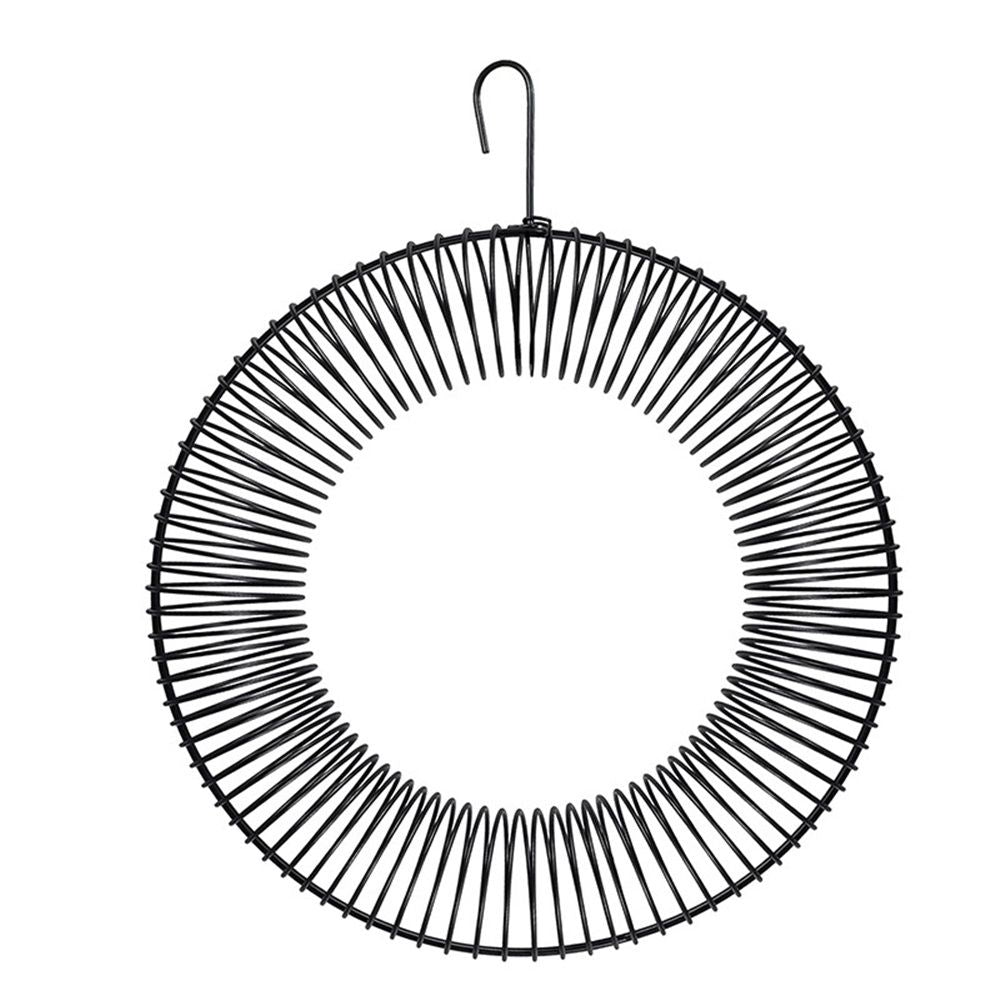 Peanut Wreath Bird Feeder 16 Inch, Rust & Waterproof, Solid Steel Durables Whole Peanut Wild Bird Feeder black V1192-AZ-W-0061