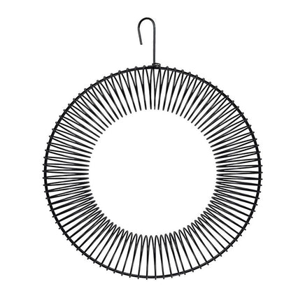 Peanut Wreath Bird Feeder 16 Inch, Rust & Waterproof, Solid Steel Durables Whole Peanut Wild Bird Feeder black V1192-AZ-W-0061