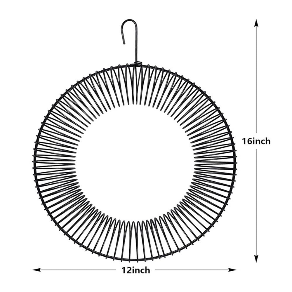 Peanut Wreath Bird Feeder 16 Inch, Rust & Waterproof, Solid Steel Durables Whole Peanut Wild Bird Feeder black V1192-AZ-W-0061