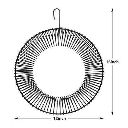 Peanut Wreath Bird Feeder 16 Inch, Rust & Waterproof, Solid Steel Durables Whole Peanut Wild Bird Feeder black V1192-AZ-W-0061