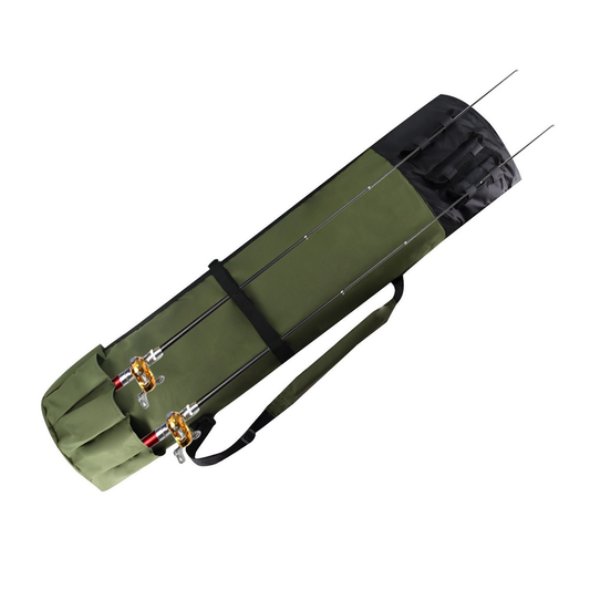 600D Oxford Fabric Fishing Rod Carrier - Pole Bag Reel Organizer Case Storage for Gear, Travel - Gifts for V1192-AZ-W-0071
